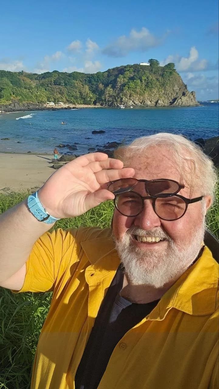 César Hoffmann envelhecido em Fernando de Noronha